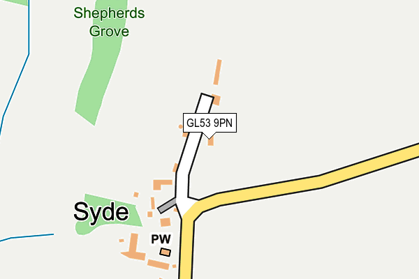 GL53 9PN map - OS OpenMap – Local (Ordnance Survey)