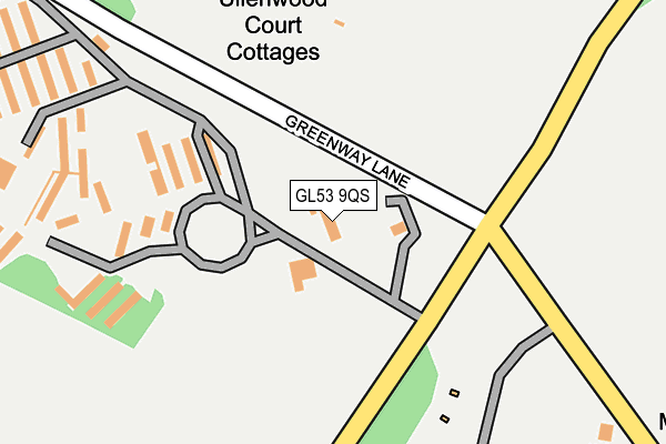 GL53 9QS map - OS OpenMap – Local (Ordnance Survey)