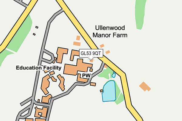 GL53 9QT map - OS OpenMap – Local (Ordnance Survey)