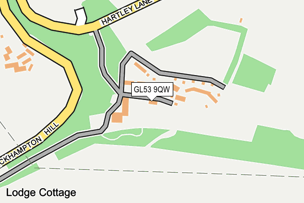 GL53 9QW map - OS OpenMap – Local (Ordnance Survey)