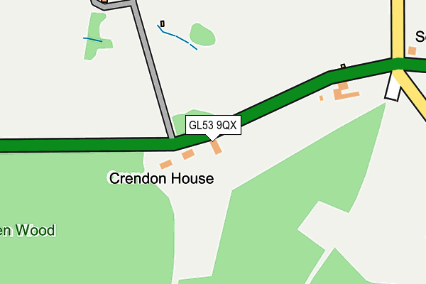 GL53 9QX map - OS OpenMap – Local (Ordnance Survey)