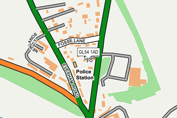 GL54 1AD map - OS OpenMap – Local (Ordnance Survey)