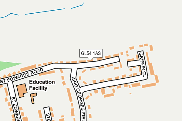 GL54 1AS map - OS OpenMap – Local (Ordnance Survey)