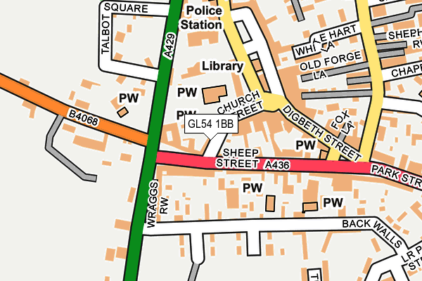 GL54 1BB map - OS OpenMap – Local (Ordnance Survey)