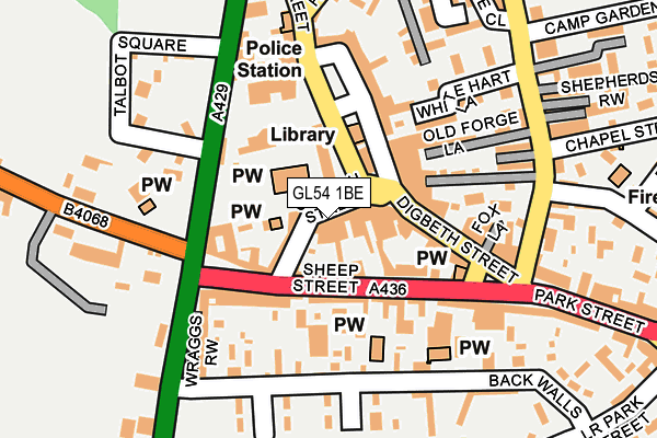 GL54 1BE map - OS OpenMap – Local (Ordnance Survey)