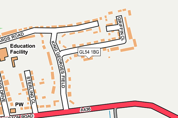 GL54 1BG map - OS OpenMap – Local (Ordnance Survey)