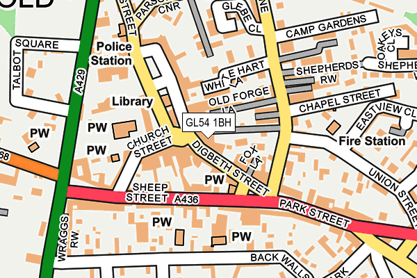 GL54 1BH map - OS OpenMap – Local (Ordnance Survey)