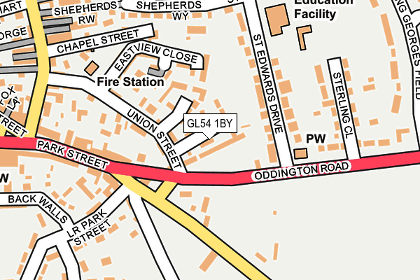 GL54 1BY map - OS OpenMap – Local (Ordnance Survey)