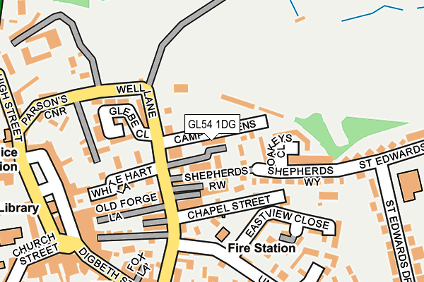GL54 1DG map - OS OpenMap – Local (Ordnance Survey)