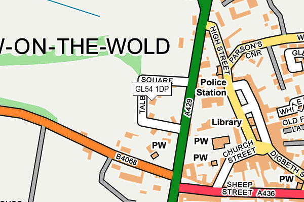 GL54 1DP map - OS OpenMap – Local (Ordnance Survey)