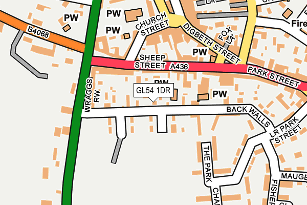 GL54 1DR map - OS OpenMap – Local (Ordnance Survey)