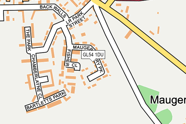 GL54 1DU map - OS OpenMap – Local (Ordnance Survey)