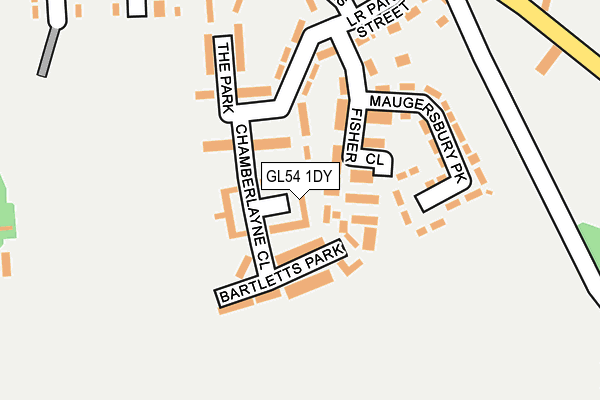 GL54 1DY map - OS OpenMap – Local (Ordnance Survey)