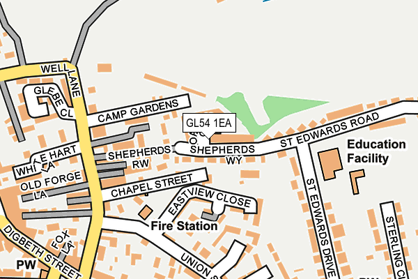 GL54 1EA map - OS OpenMap – Local (Ordnance Survey)