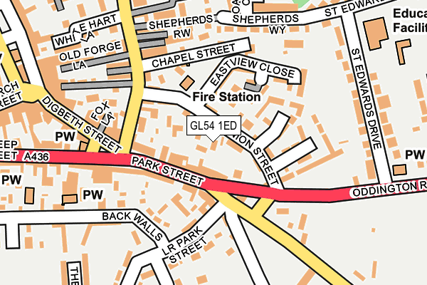 GL54 1ED map - OS OpenMap – Local (Ordnance Survey)