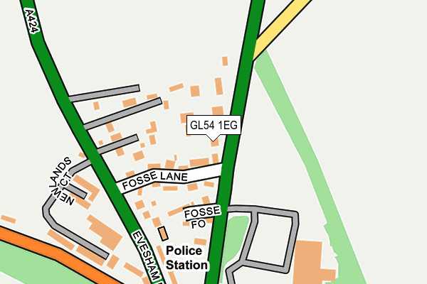 GL54 1EG map - OS OpenMap – Local (Ordnance Survey)