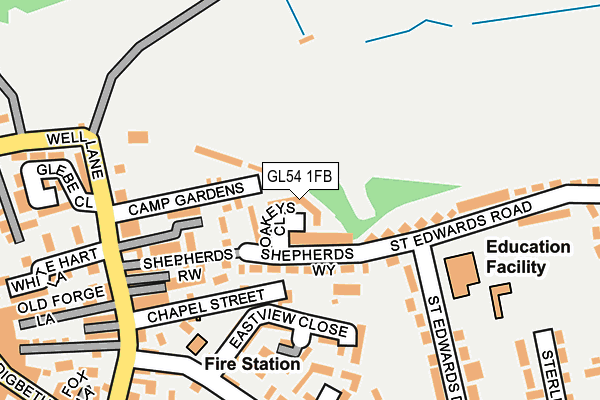 GL54 1FB map - OS OpenMap – Local (Ordnance Survey)