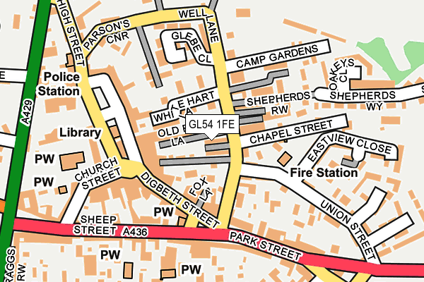 GL54 1FE map - OS OpenMap – Local (Ordnance Survey)