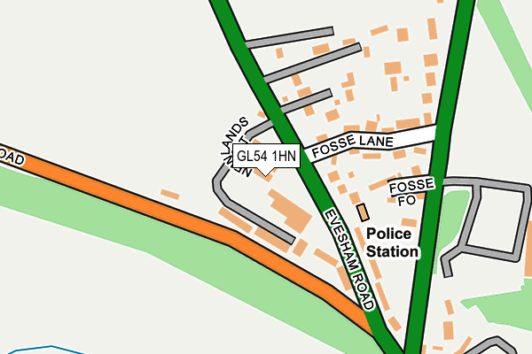 GL54 1HN map - OS OpenMap – Local (Ordnance Survey)