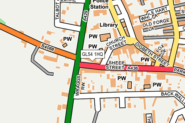 GL54 1HQ map - OS OpenMap – Local (Ordnance Survey)