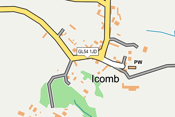 GL54 1JD map - OS OpenMap – Local (Ordnance Survey)