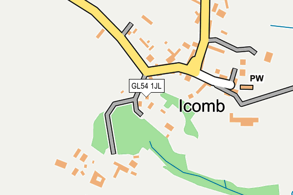 GL54 1JL map - OS OpenMap – Local (Ordnance Survey)