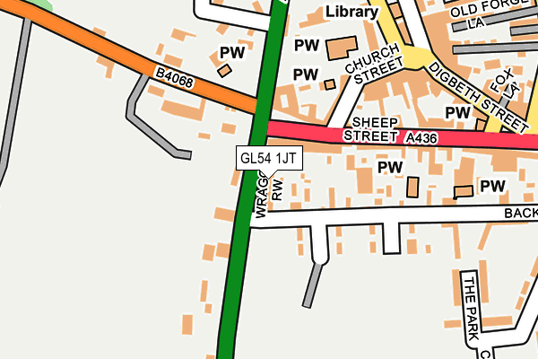 GL54 1JT map - OS OpenMap – Local (Ordnance Survey)