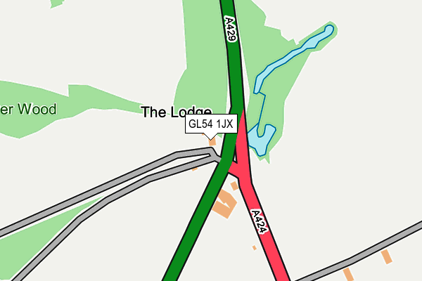 GL54 1JX map - OS OpenMap – Local (Ordnance Survey)