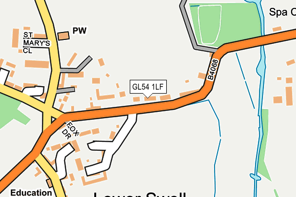 GL54 1LF map - OS OpenMap – Local (Ordnance Survey)