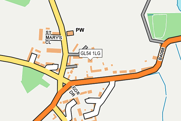 GL54 1LG map - OS OpenMap – Local (Ordnance Survey)