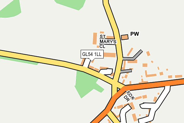 GL54 1LL map - OS OpenMap – Local (Ordnance Survey)