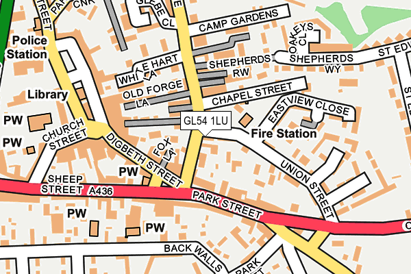 GL54 1LU map - OS OpenMap – Local (Ordnance Survey)