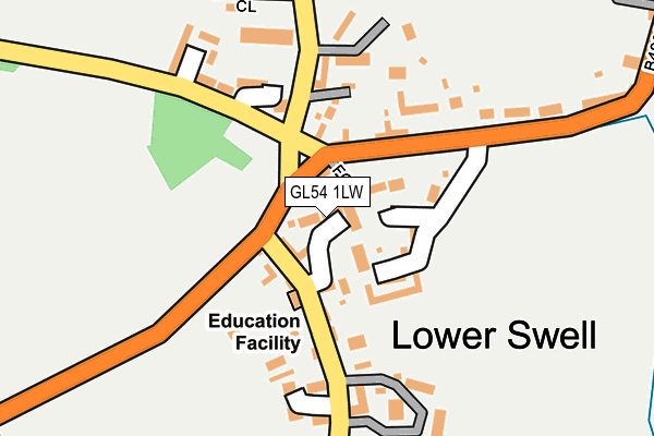 GL54 1LW map - OS OpenMap – Local (Ordnance Survey)