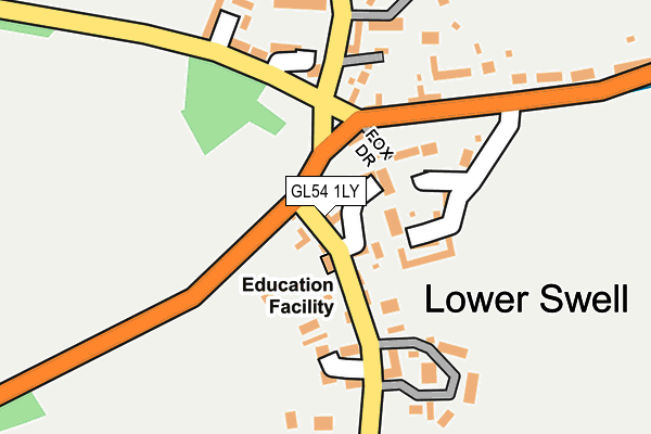 GL54 1LY map - OS OpenMap – Local (Ordnance Survey)