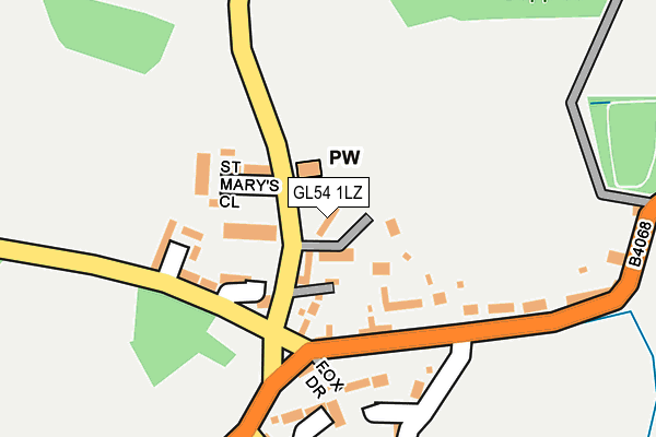 GL54 1LZ map - OS OpenMap – Local (Ordnance Survey)