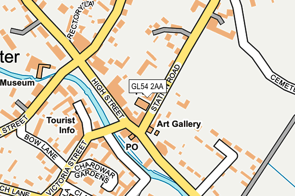 GL54 2AA map - OS OpenMap – Local (Ordnance Survey)