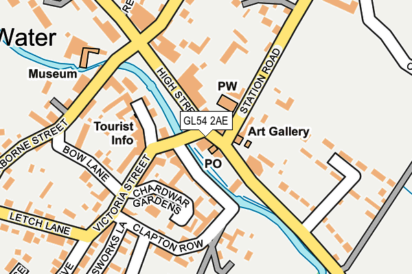 GL54 2AE map - OS OpenMap – Local (Ordnance Survey)