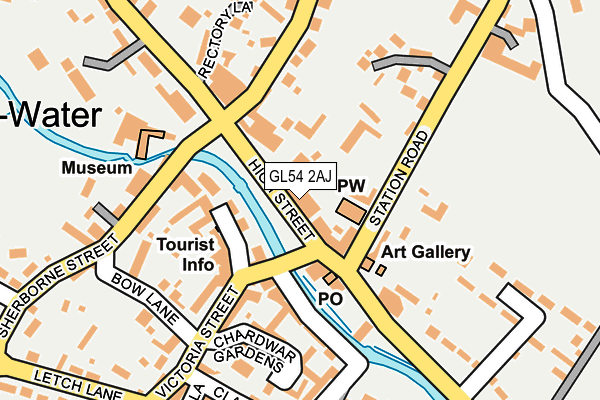 GL54 2AJ map - OS OpenMap – Local (Ordnance Survey)