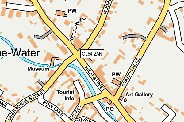 GL54 2AN map - OS OpenMap – Local (Ordnance Survey)