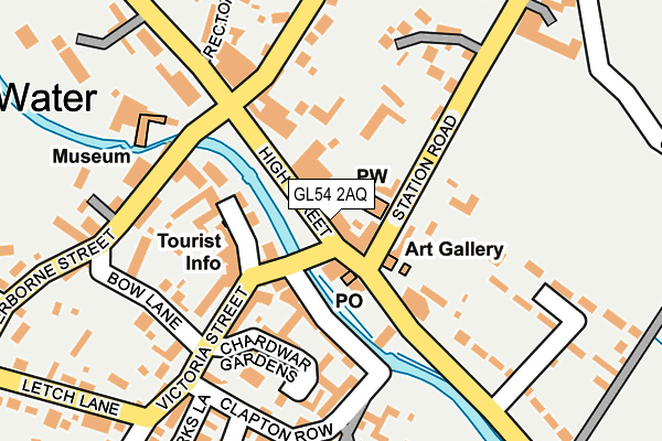 GL54 2AQ map - OS OpenMap – Local (Ordnance Survey)