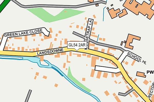 GL54 2AR map - OS OpenMap – Local (Ordnance Survey)
