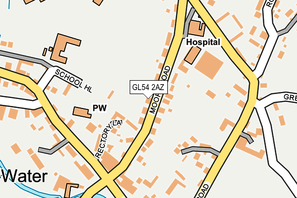 GL54 2AZ map - OS OpenMap – Local (Ordnance Survey)