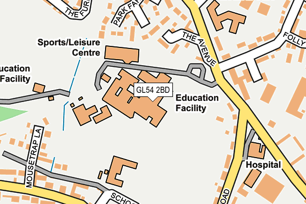 GL54 2BD map - OS OpenMap – Local (Ordnance Survey)
