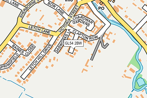 GL54 2BW map - OS OpenMap – Local (Ordnance Survey)