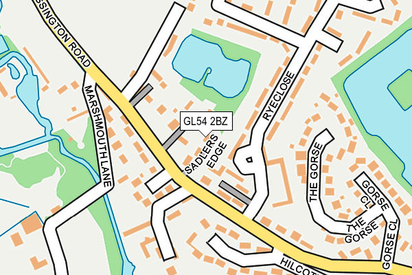 GL54 2BZ map - OS OpenMap – Local (Ordnance Survey)