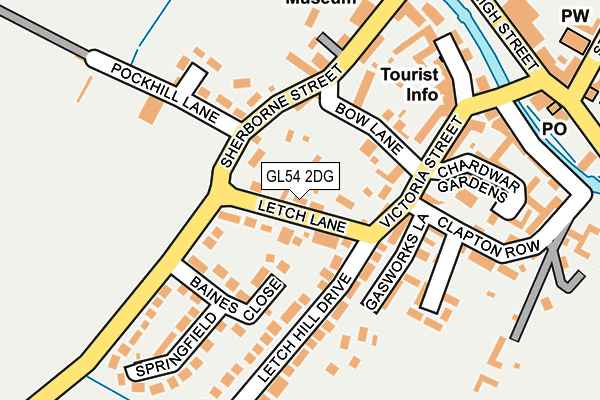 GL54 2DG map - OS OpenMap – Local (Ordnance Survey)