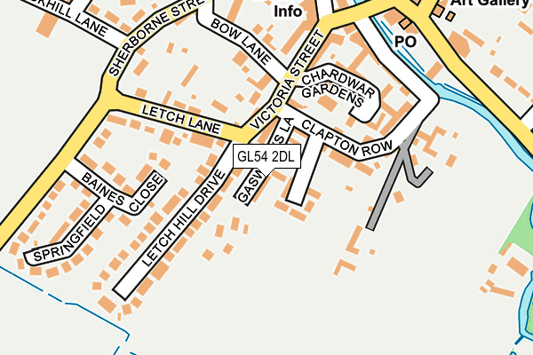GL54 2DL map - OS OpenMap – Local (Ordnance Survey)