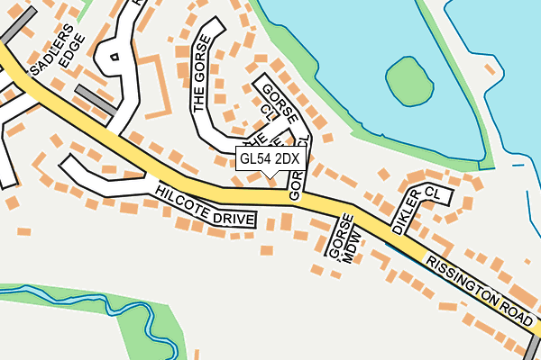 GL54 2DX map - OS OpenMap – Local (Ordnance Survey)