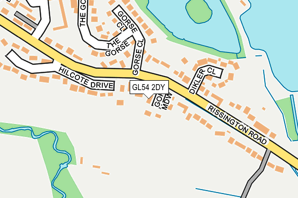 GL54 2DY map - OS OpenMap – Local (Ordnance Survey)