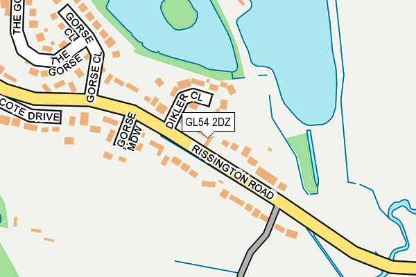 GL54 2DZ map - OS OpenMap – Local (Ordnance Survey)